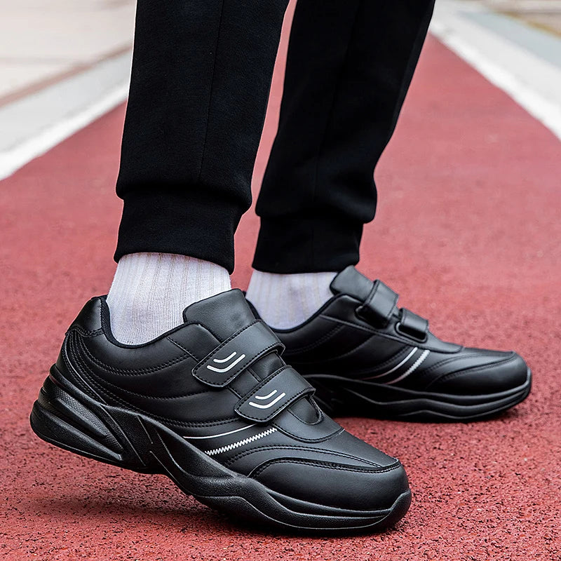 Large Size 48 White Casual Sneakers Men Comfy Leather Lightweight Men's Sports Shoes Outdoor Non-slip Walking Shoes Man Trainers