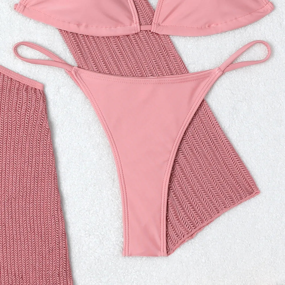 2026 Sexy Bikinis Female Swimsuits Women's Three-Piece Swimwear Beach Swim Wear Bathing Suits Brazilian Bikini Set Pool Bather
