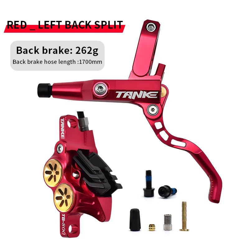 TANKE MTB 4-piston hydraulic disc brake 900/1700mm, 4-piston brake pad in resin, oil pressure AM DH road MTB ultra-light disc br