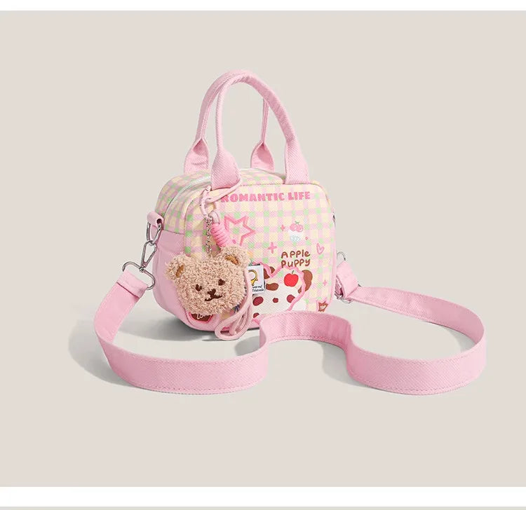 Cute Dog Handbag Women – Versatile Canvas Bag; Shoulder Bag for Men – Large Capacity, Durable and Soft