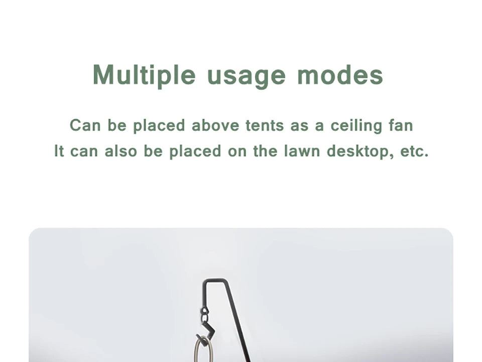 Remote Control Floor Table Air Cooler Mini Portable Wireless Ceiling Fan 360° Rotation 3-speed Wind For Camping Home Night Light
