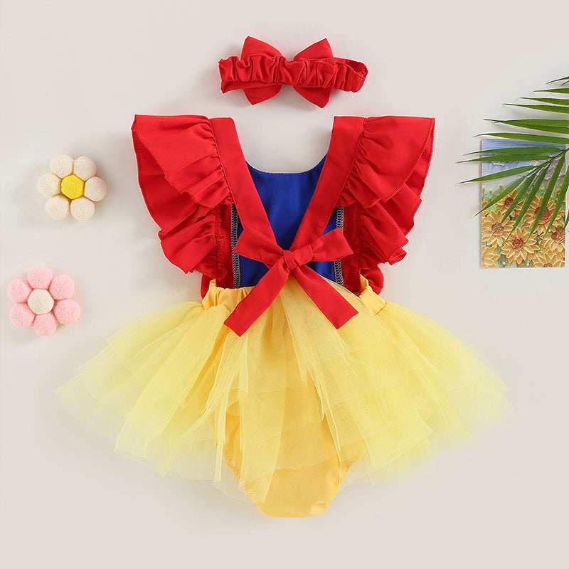 Newborn Baby Girls Romper Costume Sleeveless Dress Infant Tops Shorts Summer Clothes Headban