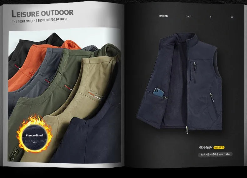 Multi-pocket Vest, Outdoor Activities, Rock Climbing, Hiking, Camping, Fishing, Mountain Climbing, Traveling, Photography, Vest