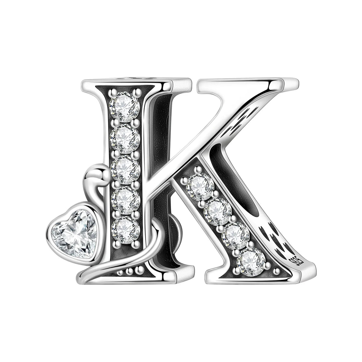 2026 New 925 Sterling Silver Zircon Scroll Grass Pattern 26 Letter Bead Charms for Women Fit DIY Bracelet Necklace Jewelry Gift