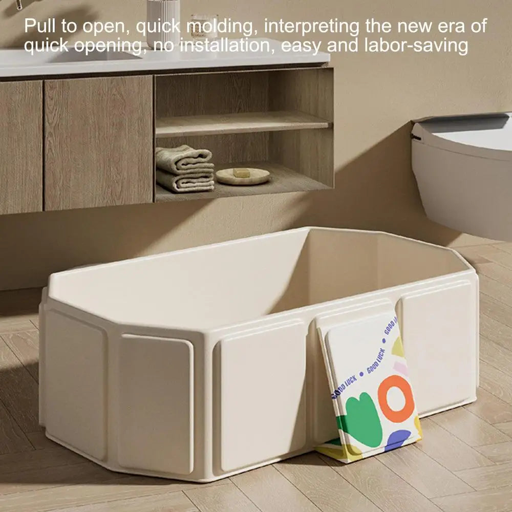 Foldable Bathtub for Kids Toddler Bath Tub with Drain Plug Foldable Baby Shower Tub with 5 Balls and 2 Ducks Green White