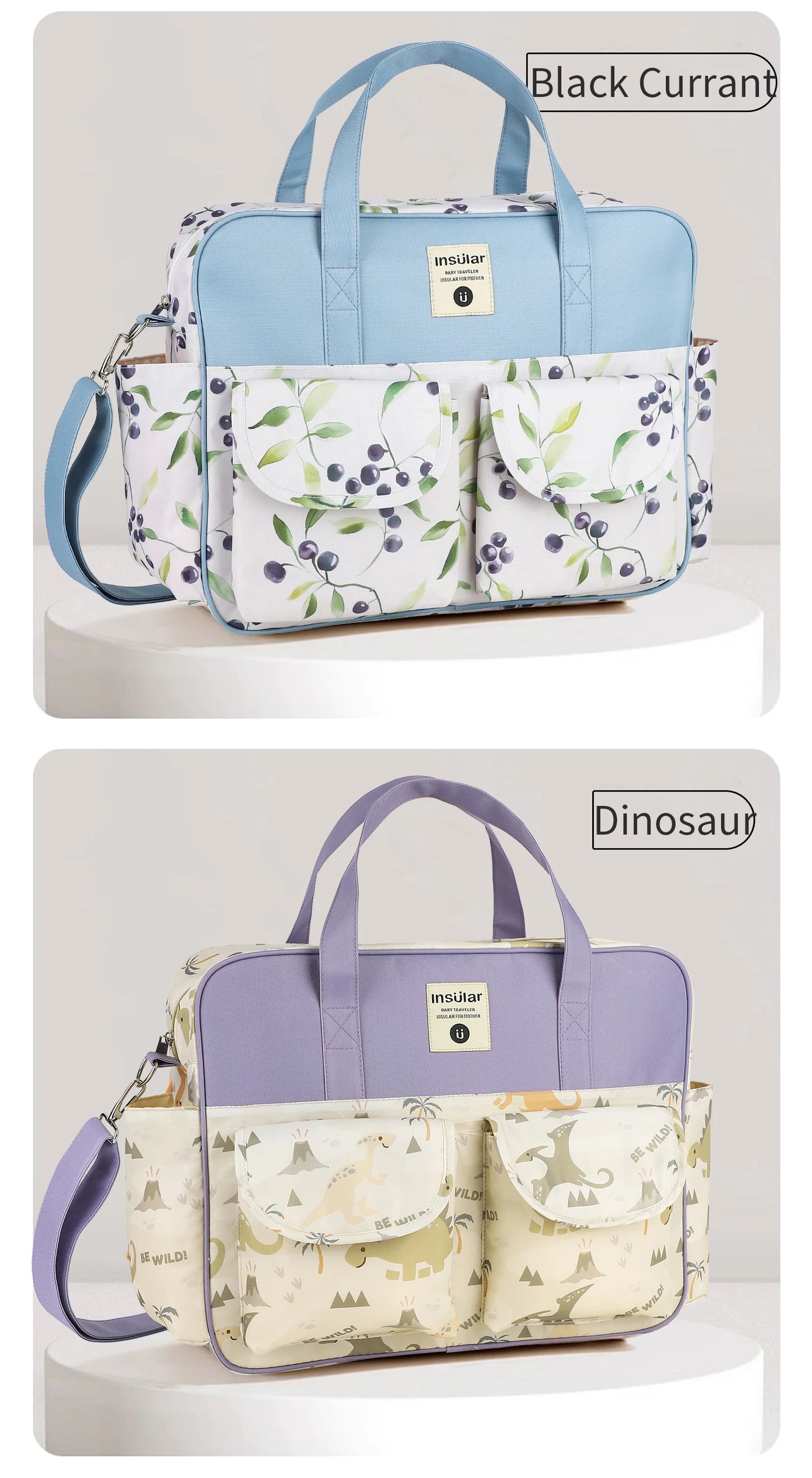 OutdoorsCartoon Waterproof Tote Fashion Mommy Bags Oxford Fabric Travel Women Handbag Shoulder Bag Large Capacity Diaper Bag