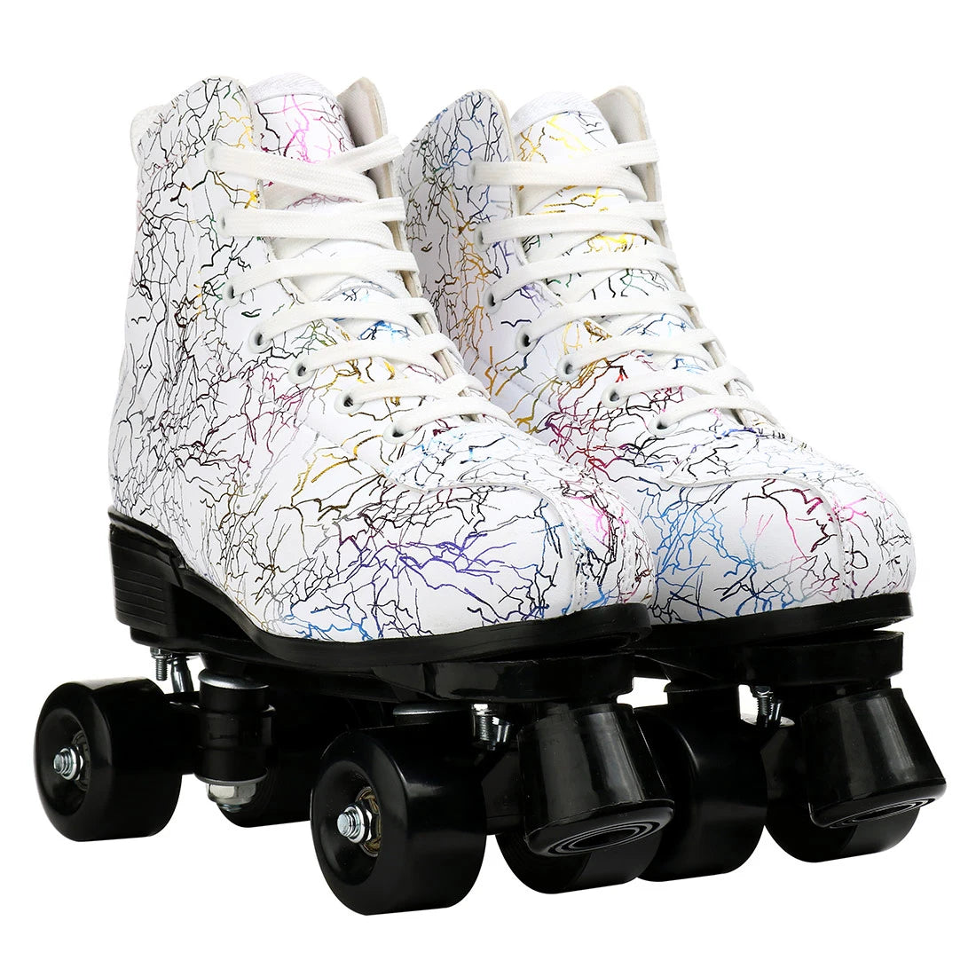 Flashing Quad Roller Skates Adult Flashing 4 Wheels Skates For Women Men Outdoor Sports Ice Skating Rink Quad Sneakers
