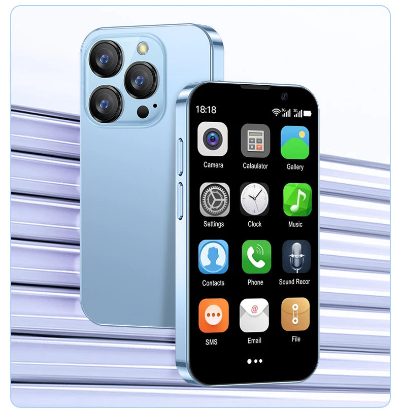 SERVO 16SE Ultra Mini Pocket Smartphone 16GB ROM 3G WCDMA Android 9.0 WiFi Dual SIM Face Unlock Play Store 3.0" Screen Cellphone