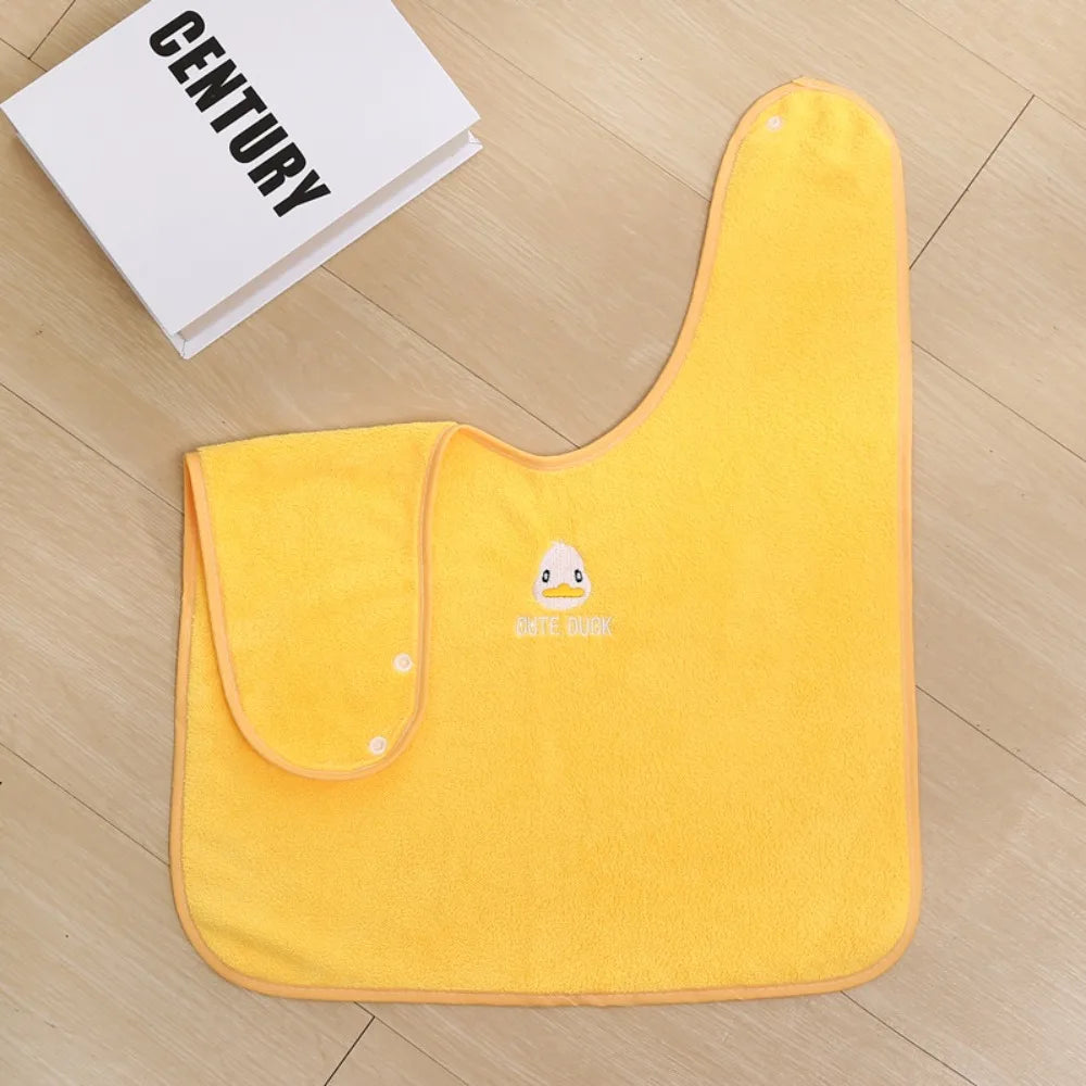 New Soft Bibs Skin Friendly Water Absorbent Children's Washcloth Adjustable Snaps Toddler Face Towel for Feeding Eating