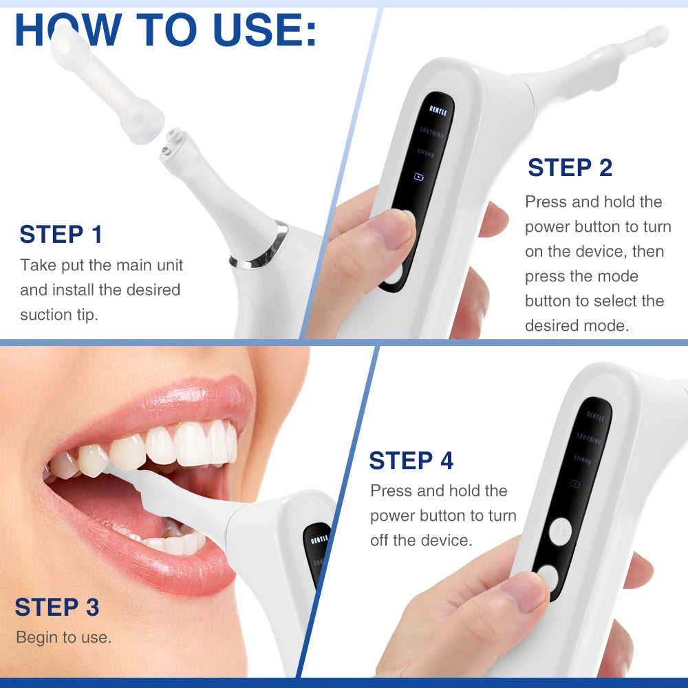 Tonsil Stone Remover Tool Electric Vacuum Tonsil Stone Removal Kit LED Light & 3-Level Suction Tonsil Cleaner Anti Bad Breath