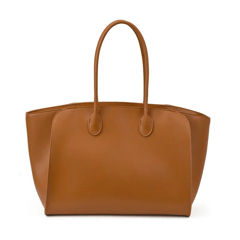Luxury Women's Large Tote Bag Genuine Leather Shoulder Bags 2025 Female Retro Handbags High Quality Ladies Messenger Bag Black