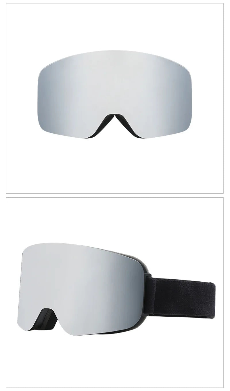 Adult Ski Snowboard Goggles Unisex Double Anti-Fog UV400 Cylindrical Lens Skiing Eyewear Mask Snow Protection over Glasses