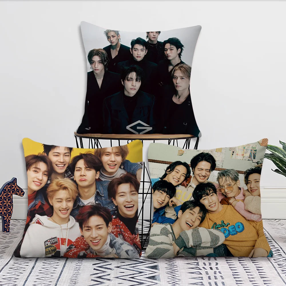 Boy Group G-GOT7-ES Band KPOP cushion cover Living Room Headboard Office Cushion Bedroom Cushion Sofa Nap Time Pillow Case