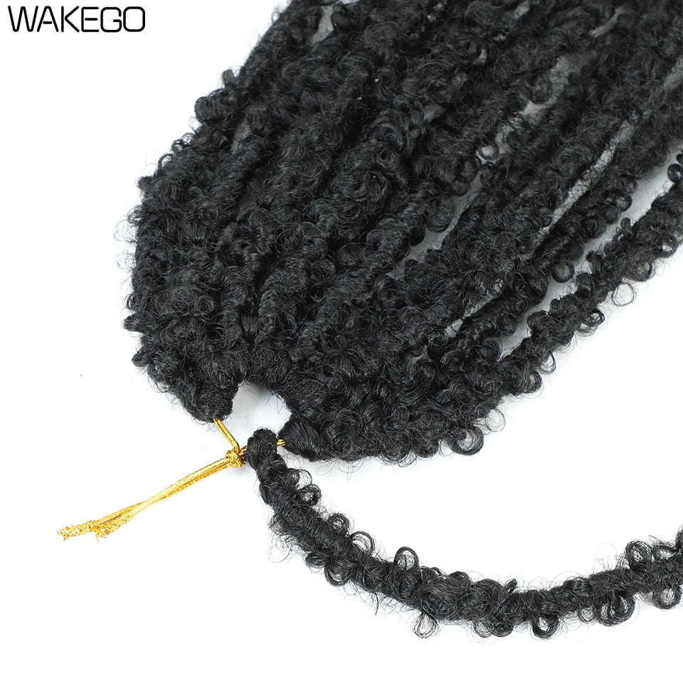 Wakego Butterfly Locs Crochet Hair 14 18 24 Inch Fausse Locks Crochet Butterfly Extensions Pre-looped Soft Locs Synthetic Braid