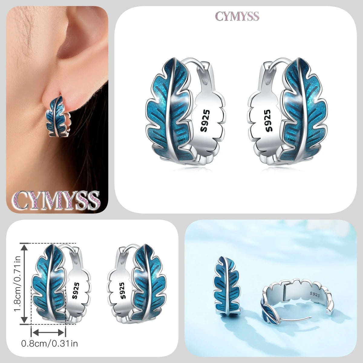 925 Sterling Silver Needle Iris Flower Hoop Earrings for Women Original Elegant Versatile Jewelry Birthday Party Fine Gift 2026