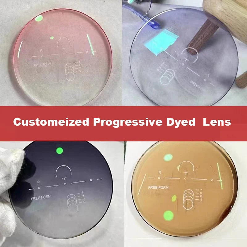 New Free Form Multi-focus Lenses 1.56-1.74 Thin Digital Progressive Prescription Lens MR-8 Anti Blue Light Polarized Sun Glass