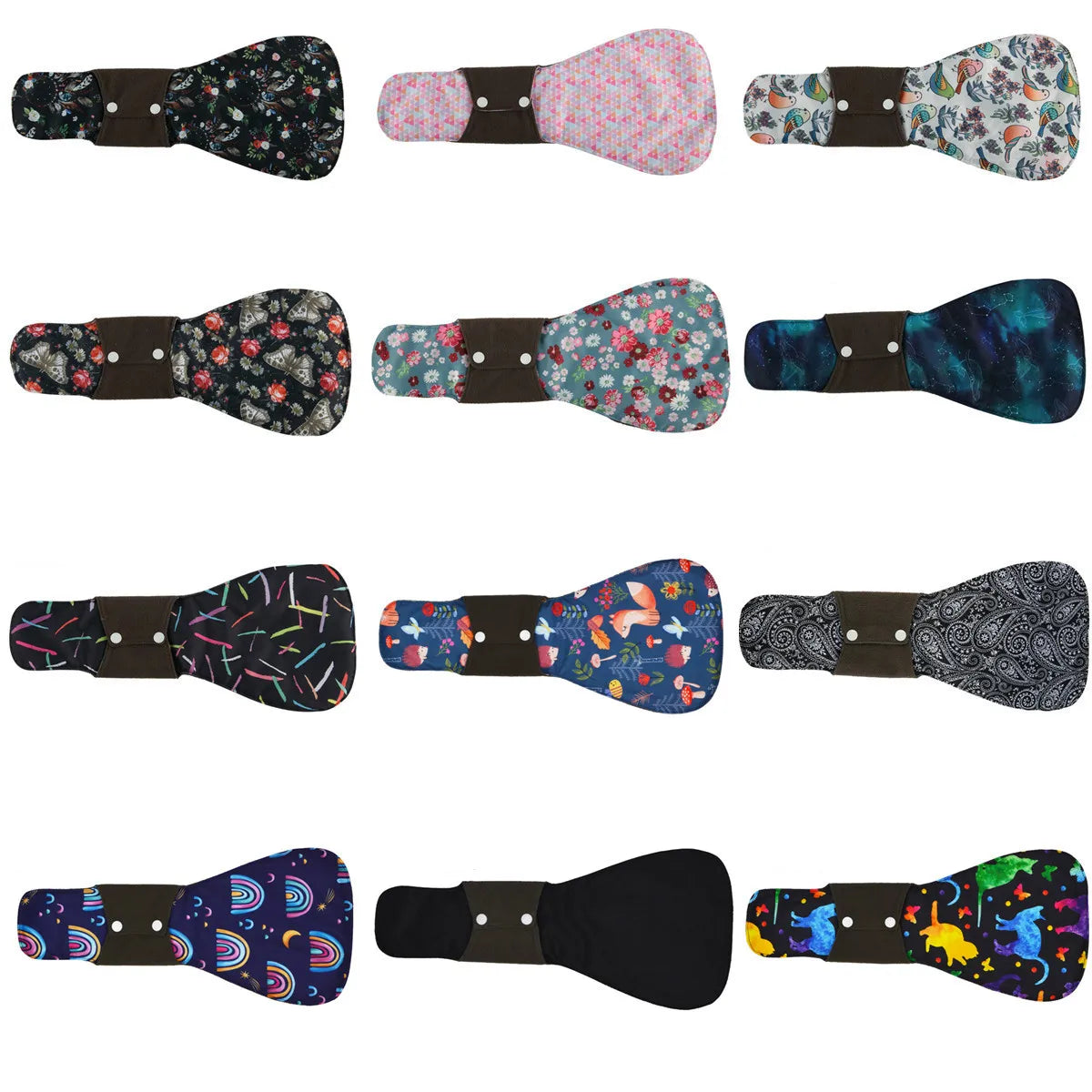 [Sigzagor] XXL Cloth Menstrual Pad Sanitary Bamboo Charcoal Reusable Overnight Post Partum 16in