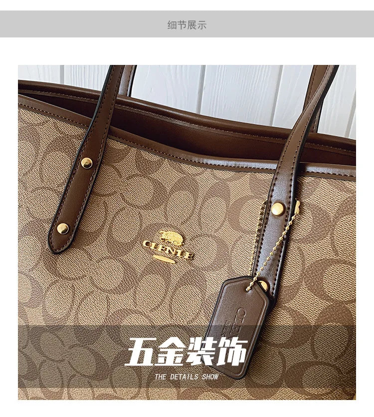 Luxury Designer Women'S One Shoulder Handbag Printed Vintage Paris Fashion Tote Bags Large -Capacity Portable Bag Cluch Bag Purs