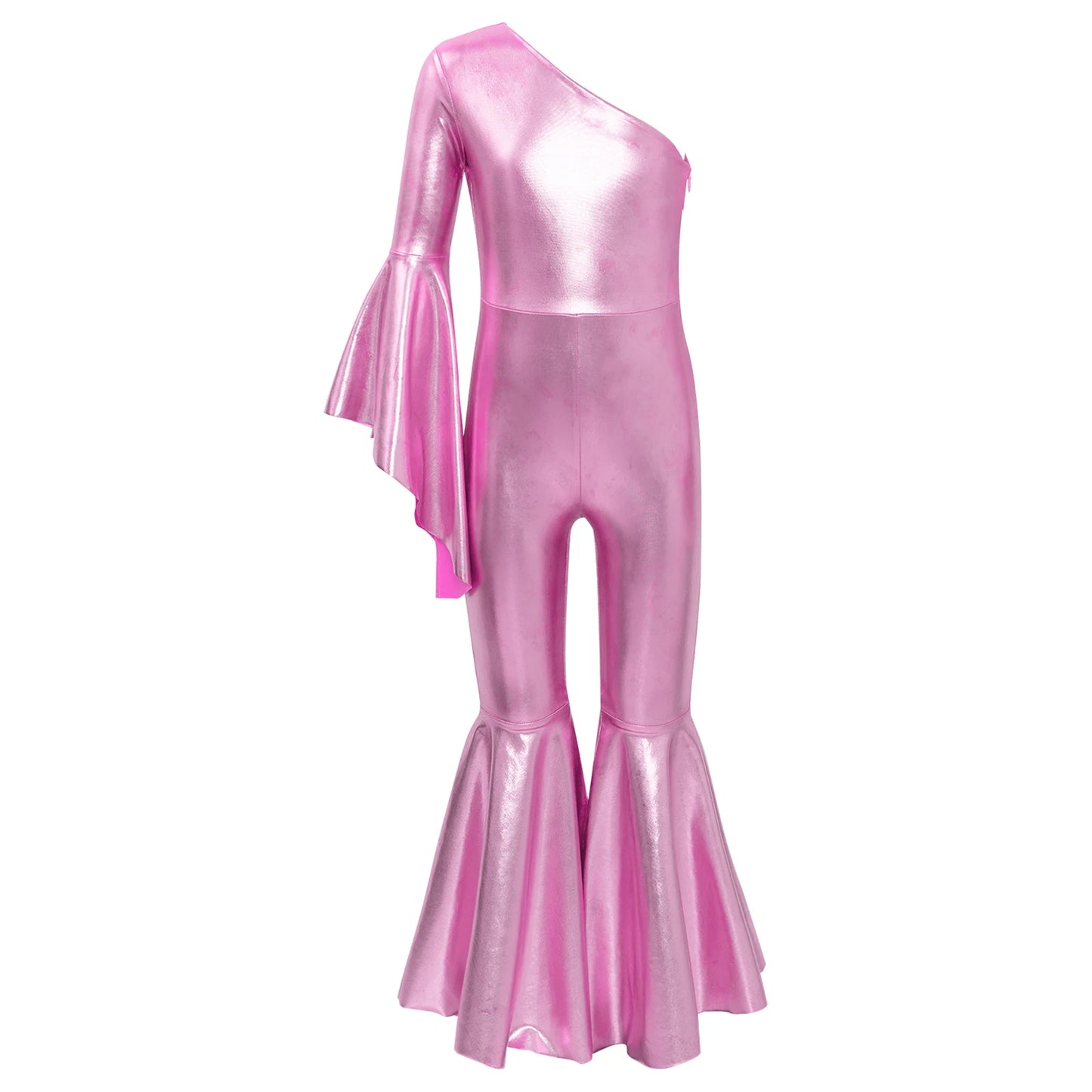 Kids Girls Hippie Halloween Costume Tassels Unitard Bell-bottom Long Pants Bodysuit Jumpsuit Disco Dance 60s 70s Rave Party Wear