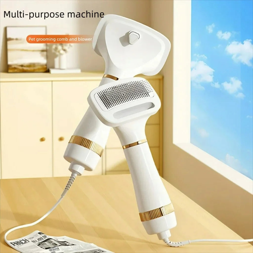 Small Dog Dryer Pet Heating Hair Puppy Dryer Cat Hair Blow and Comb 2in1 Hair Dryer for Small Middle Dogs Quick Drying