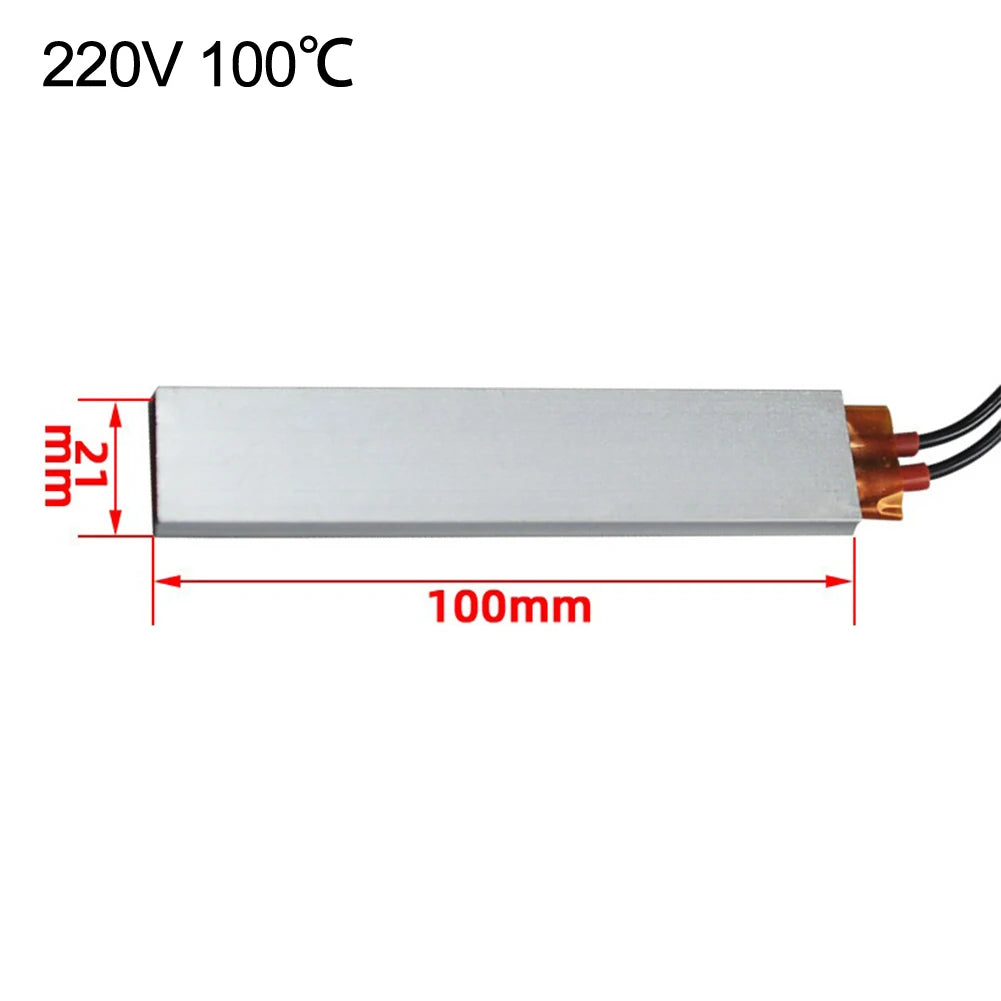 220V 100x21x5mm PTC Heating Plate PTC Heating Sheet Element Temperature 60-270℃ Temperature Heating Plate Electric Heater Access