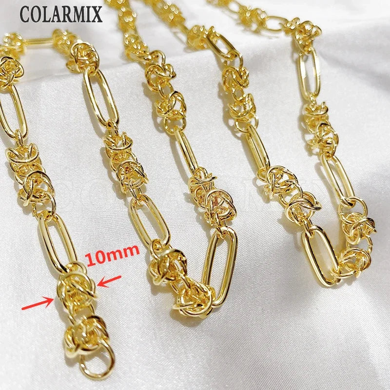 5Meters Hotsell Chunky Chains gold Metallic Fashion Jewelry gift Hip pop Necklace Fashion Jewelry