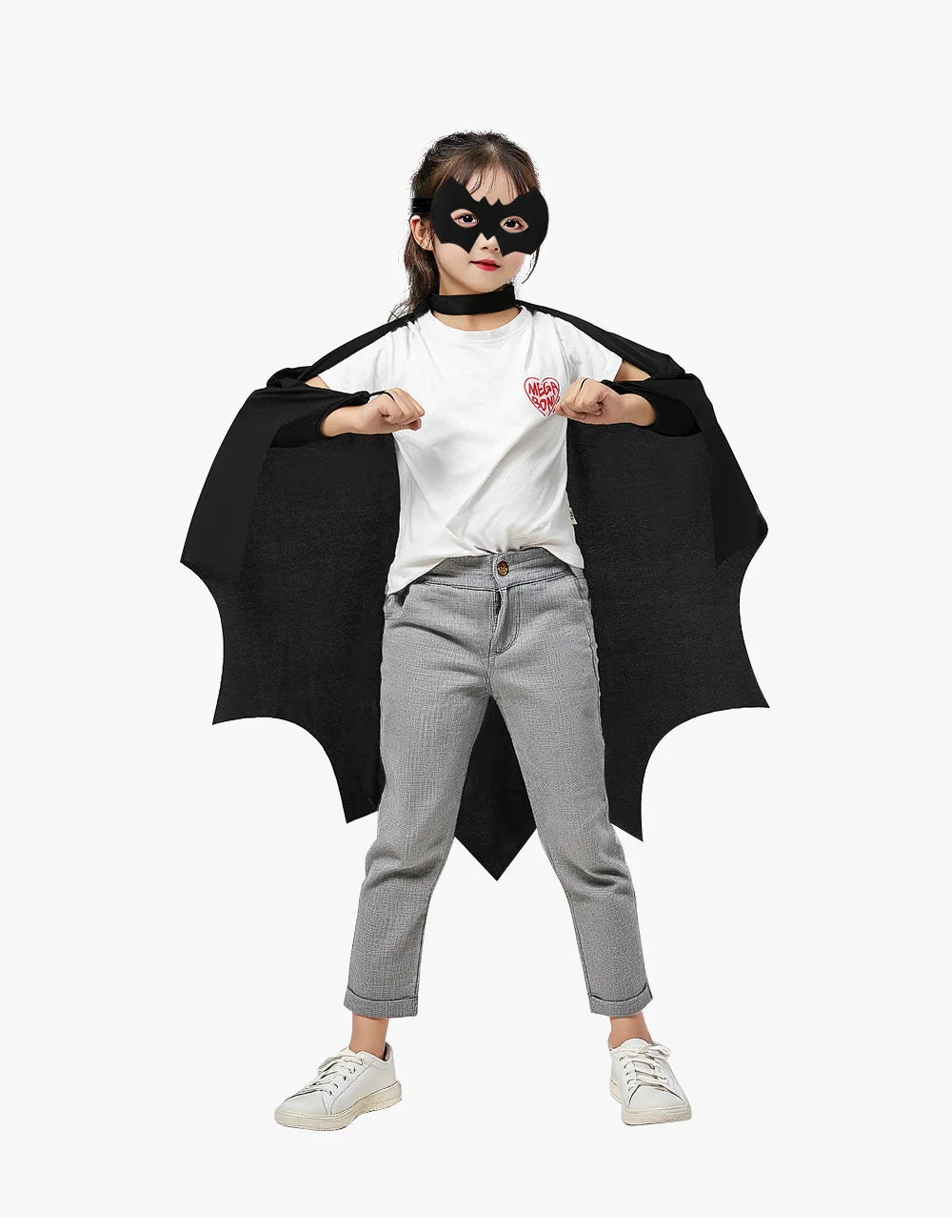 2025 New Cosplay Costumes Fashion Festival Play Halloween Bat Cape Kids Adult One-Piece Black Mask Halloween Play Costume