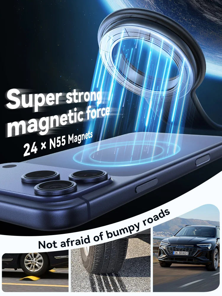 oyroom Car Magnetic Phone Mount Holder Flexible Memory Alloy Suction Cup Mobile Phone Stand Suitable for Instrument Panel ZS518