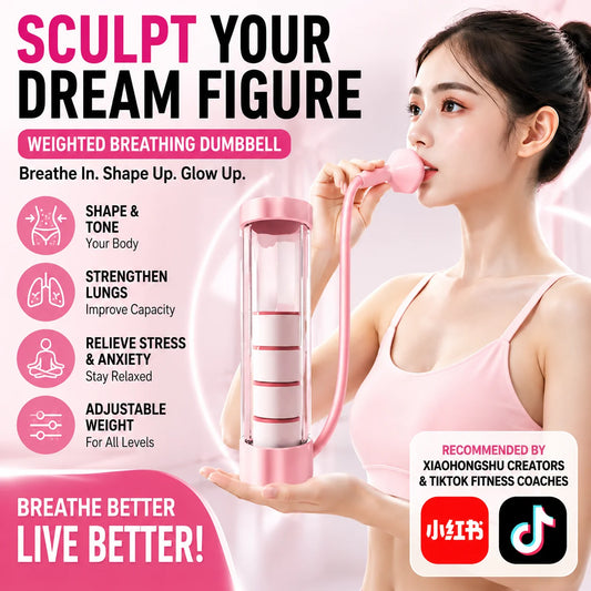 Breathing Dumbbell Abdominal Muscle Trainer, Abdominal Breathing, Lung Capacity, Vest Line, Pelvic Floor Muscle Core Trainer