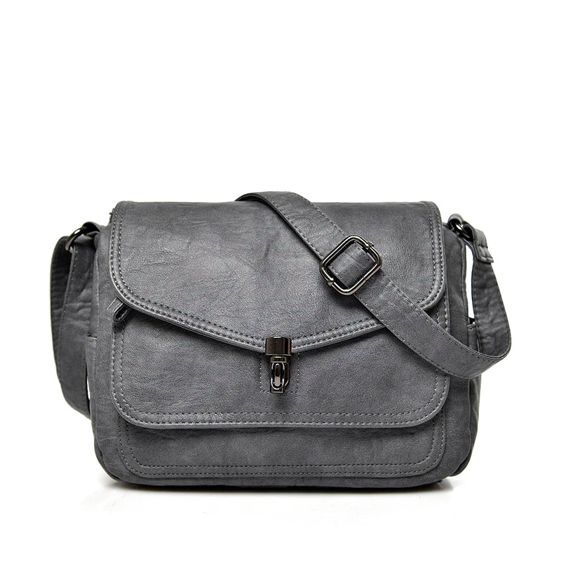 Vintage Soft Leather Women's Crossbody Bag Luxury Designer Handbag Small 2024 Sac a Femme Femmels' Shoulder Bags