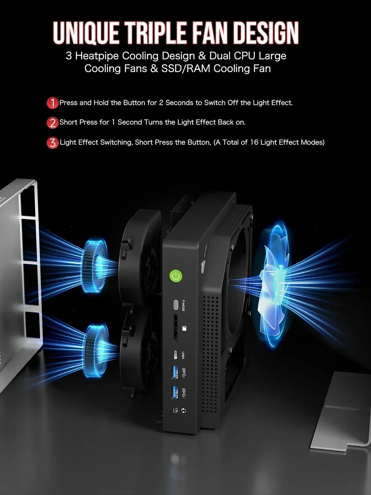 GMKtec EVO-X2 Next Gen AMD Strix Halo Al Mini PC AMD Ryzen AI Max+ 395 LPDDR5X 128GB/64GB/96GB WIFI7 BT5.4 Triple Cooling Fan