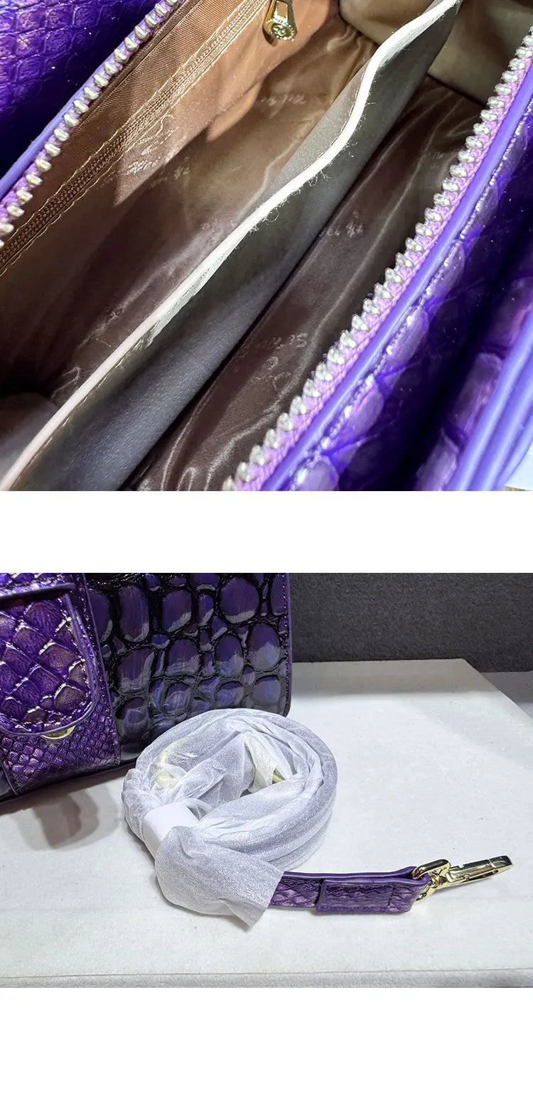 Luxury Brand 2025 Women's Bag Crocodile Leather New Handbag Shoulder Cross Body Bags for Women Сумка Женская
