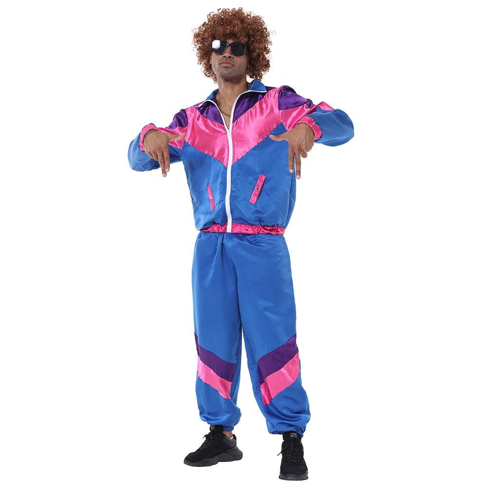 Halloween Couples Hippie Costumes for Women Male Vintage 70s 80s Rock Disco Cosplay Outfits Hip Hop Disco Hippie Costume