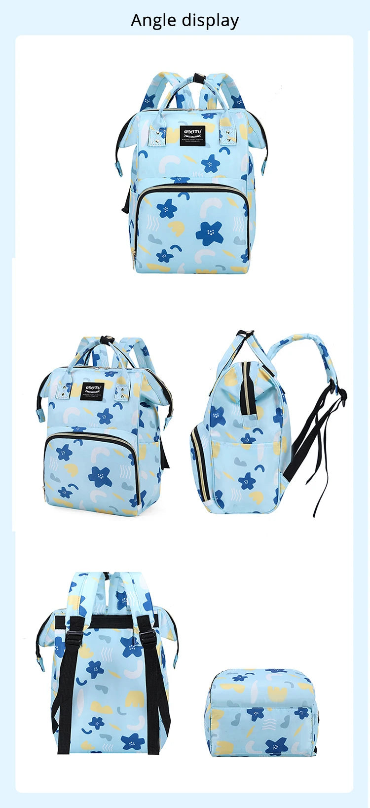 New Fashoin Maternity Bag for Babies Mummy Large Capacity Diaper Bag Backpack Waterproof Outdoor Travel Stroller Baby Cart Bag