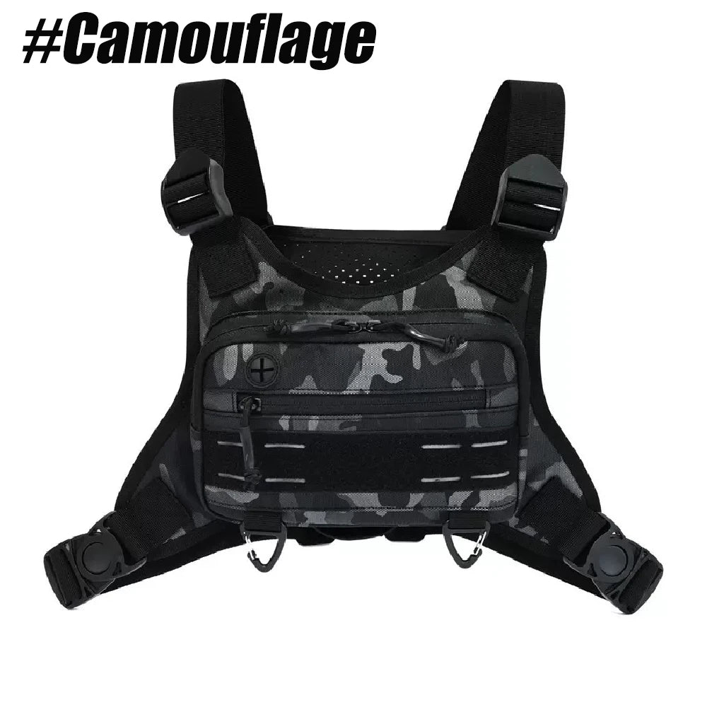 Outdoor Running Cycling Chest Bag Water-Resistant Lightweight With Phone Pouch For Fitness Commute Multi-Scene Men Women