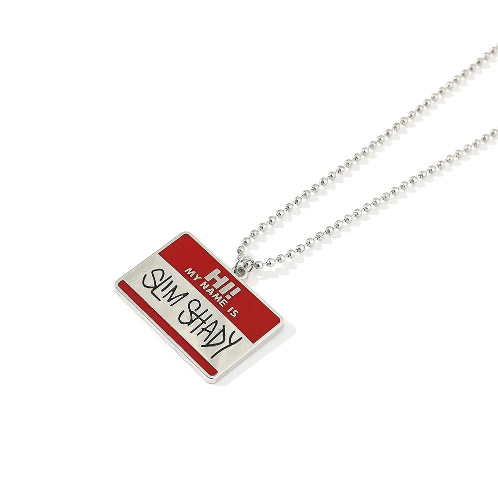 POTCET Eminem Men's Fashionable Versatile 2026 Hip Hop Jewelry Pendant Necklace - Trendy Souvenir for Boyfriend