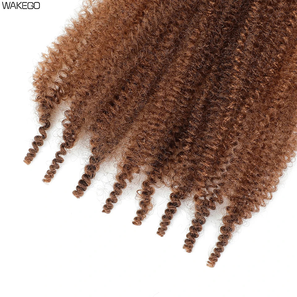 Marley Twist Braiding Hair Ginger Burgundy Ombre Brown Black Springy Afro Twist Hair PreFluffed Spring Twist Kinky Braiding Hair