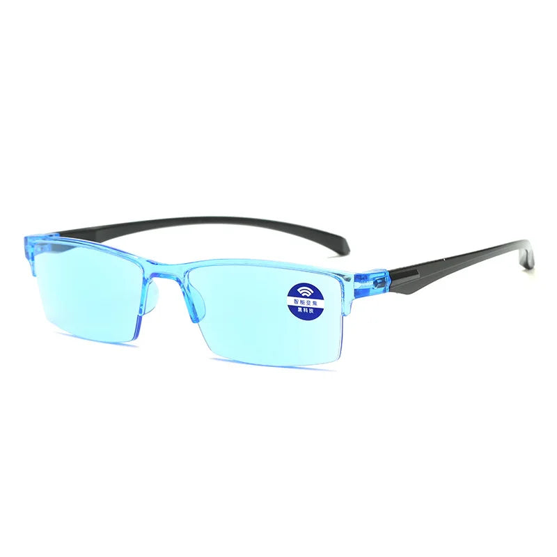 Intelligent Zoom Reading Glasses Fashion Presbyopia Glasses Frameless Hyperopia Glasses Unisex Anti-reflective Reading Glasses