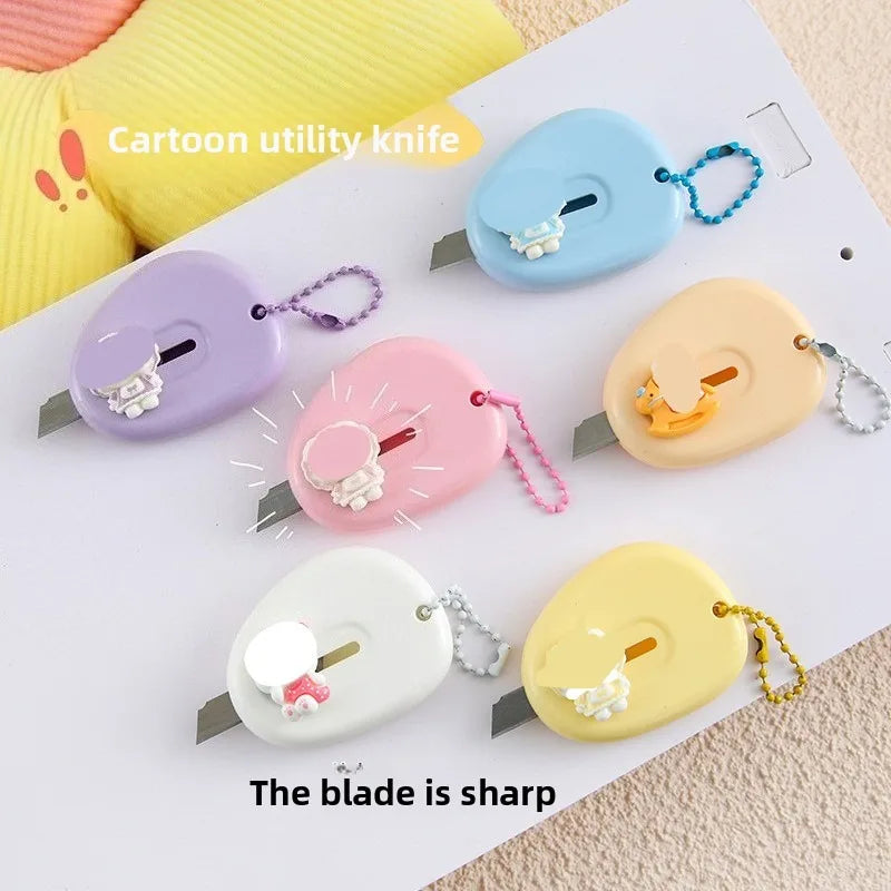 Creative Utility Knife,Unpacking Artifact Express KnifeCute Wallpaper Tools Cartoon Student Handmade Paper Knife Cultural Goods