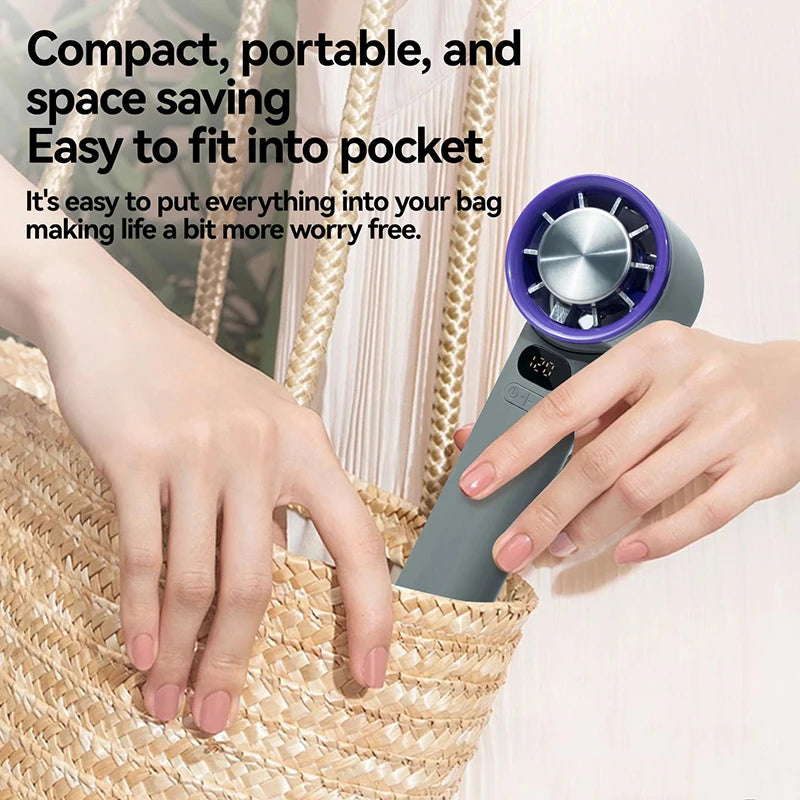 Lenovo Mini Handheld Fan 120 Speed Portable Bladeless Desktop Fans Rechargeable Instant Cooling With Ice Mode For Men Women New