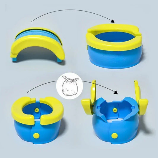 New Children's Foldable Potty Training Seat Easy To Clean Toilet Seat Boys and Girls Birthday Gift Portable Travel Baby Potty