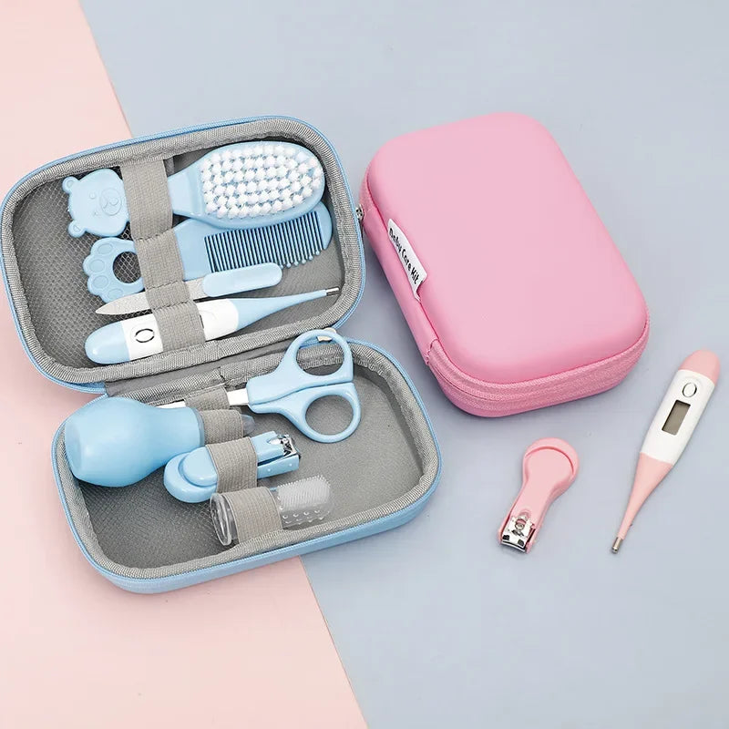 Cleaning Set Child Care Nail Clippers 8PCS Comb Massage Soft Bristle Brush Set Kit