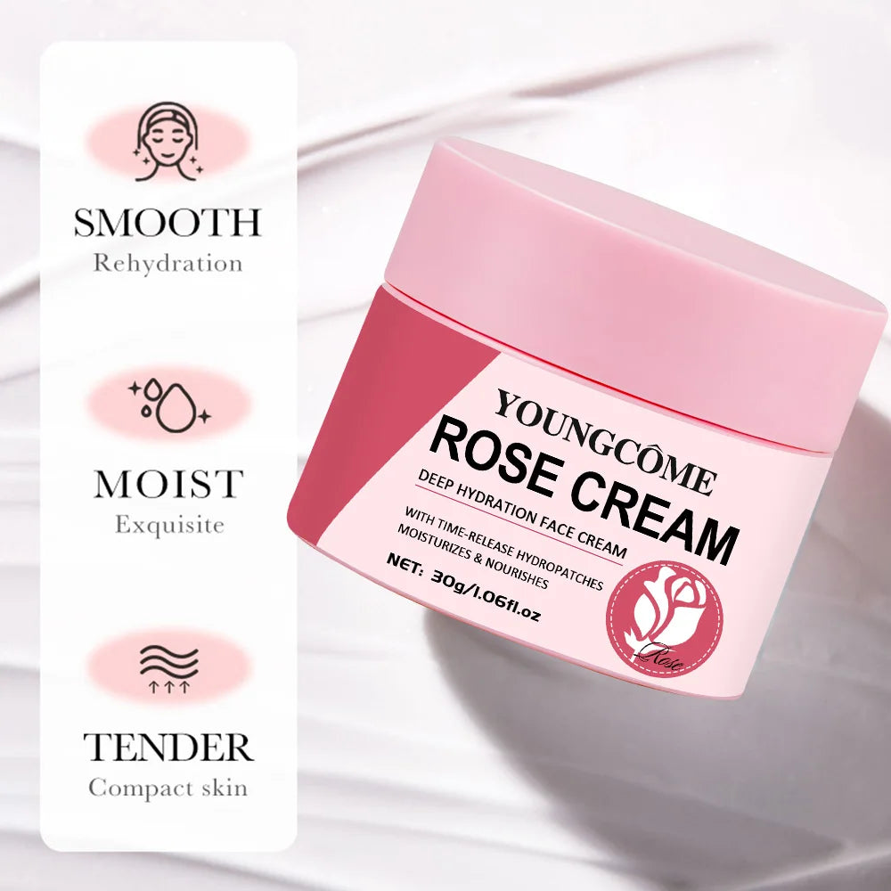 Rose Moisturizing Face Cream Long Lasting Moisturizing And Hydrating Firming Skin Smoothing Wrinkles Reducing The Look Of Aging