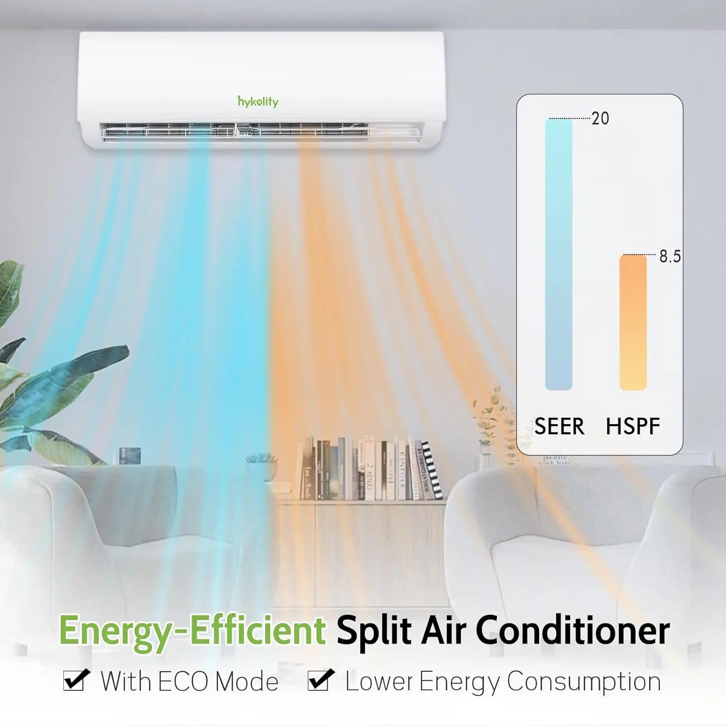 Wifi Enabled 12,000 BTU Mini Split Air Conditioner & Heater, 115V or 230V Split AC Unit Ductless Inverter System with, Custom