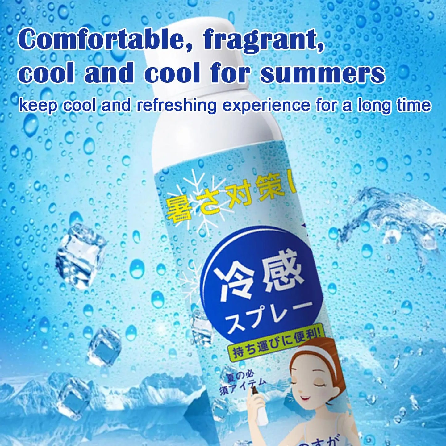 Cooling Spray 150ml Instant Refreshing Body Mist for Hot Weather Natural Cooling Mist for Outdoor Sports Camping Heat Relief