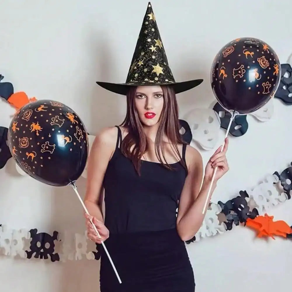 Halloween Witch Hats Masquerade Wizard Kids Hat Role Play Prop Cosplay Costume Home Decoration Dress Up Headgear Party Decor