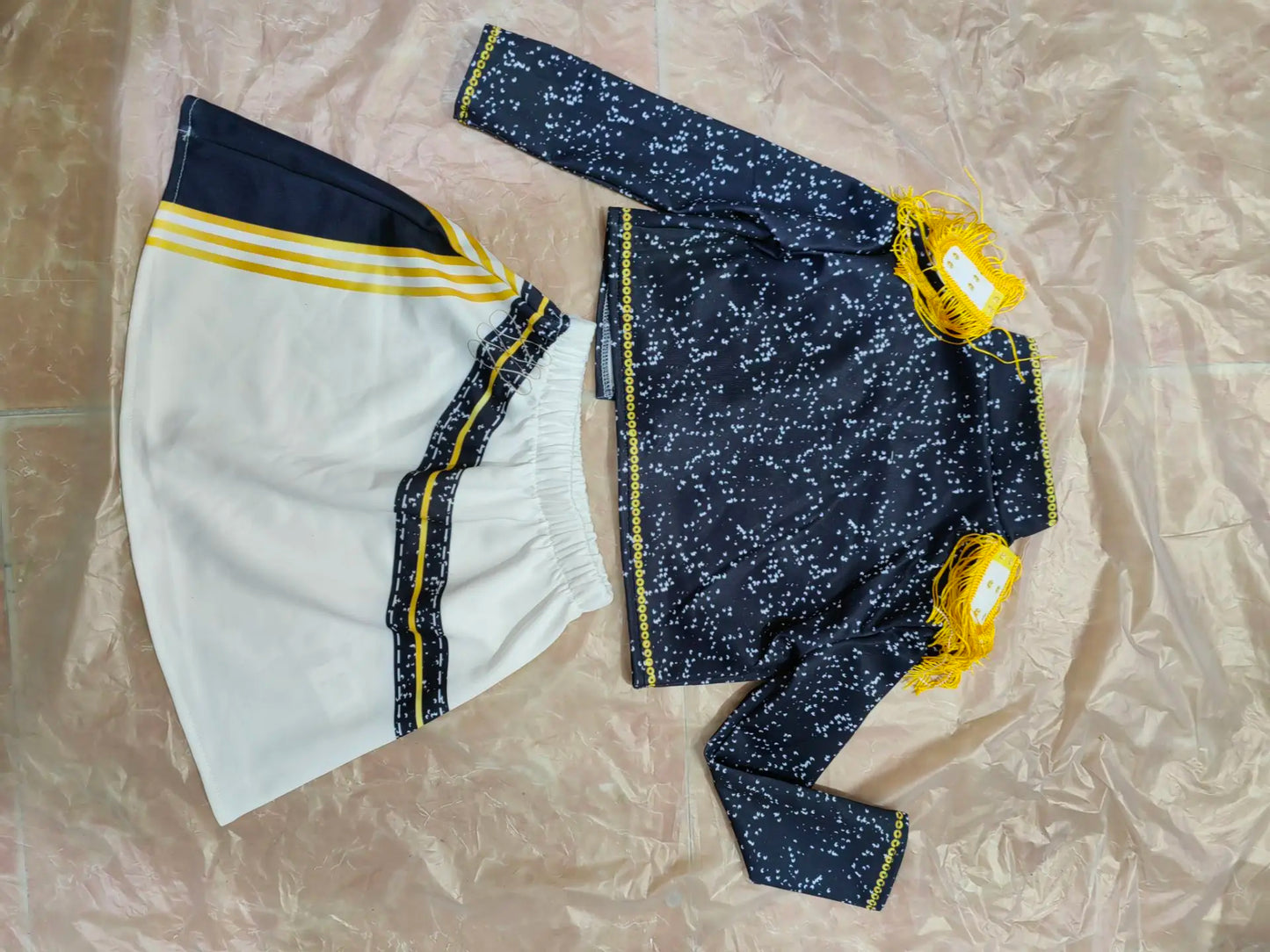 Cool Girl Cosplay Golden Costume Kids 3D Print Idol Group Singing Stage Performance Costume Child Halloween Party Clothes Suit