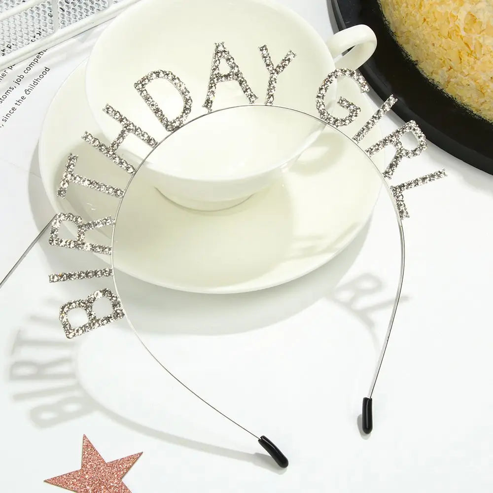 Fashion Metal Alloy Women Hair Hoop Birthday Girl Headband Birthday Party Tiara Princess Crown