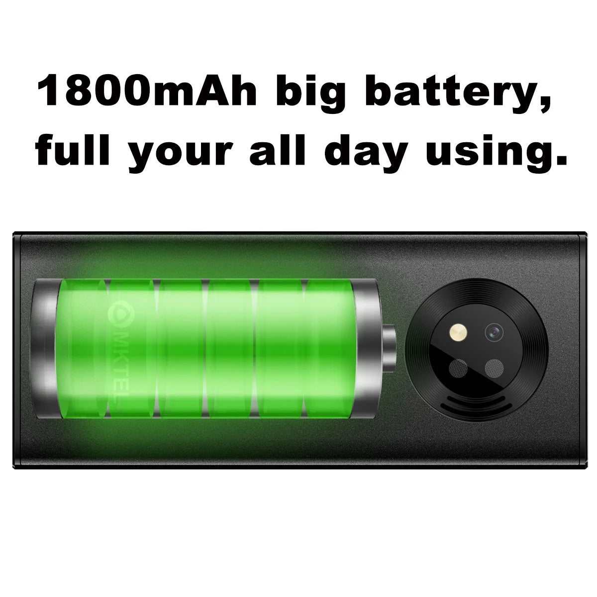 MKTEL EXO Feature Phone Senior Mobile Phone Dual SIM Dual Standby 1.77" Display GSM MP3 MP4 FM Radio Strong Torch Loud Speaker
