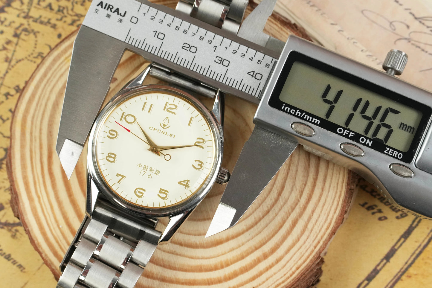 Old Shanghai Diamond Brand Genuine Mechanical Watch Men's Manual Winding Watch Inventory Dad Gift Retro Old Watch